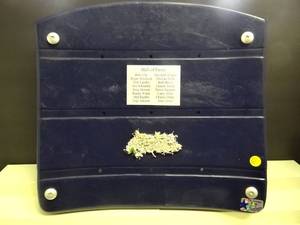 lot 51 image: RARE COLLECTIBLE - THE COWBOY HOUSE - ORIGINAL TEXAS STADIUM SEAT AND GAME USED TURF (WHITE FIELD LINE) WITH DALLAS COWBOYS HALL OF FAME PLAQUE - WCOA