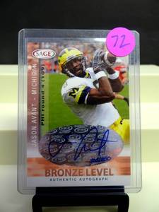 lot 72 image: LIMITED EDITION ROOKIE AUTO 505650 - 2006 Sage Bronze Level Jason Avant Rookie Auto Authentic Autograph Card  $$$