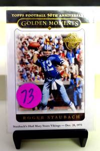 lot 73 image: 2005 TOPPS GOLDEN MOMENTS # 330 ROGER STAUBACH , DALLAS COWBOYS , NAVY