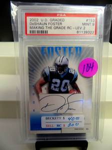 lot 104 image: GRADED MINT 9 - 2002 UPPER DECK DESEAN FOSTER ROOKIE AUTOGRAPH CARD $$$