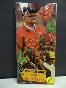 lot 107 image: 1973 ROSE BOWL MEDIA GUIDE USC OHIO STATE Football TROJANS NAT CHAMP PROGRAM $$$