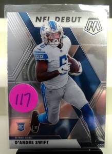 lot 117 image: 2020 Mosaic Football Deandre Swift NFL DEBUT RC #274 Detroit Lions Rookie