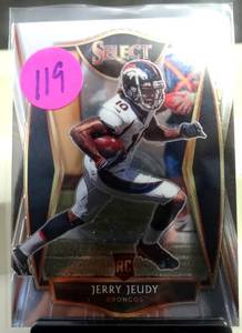 lot 119 image: Jerry Jeudy Rookie Card RC 2020 Panini Select Premier Level Base #156 Broncos