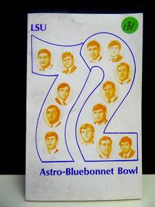 lot 131 image: RARE $$$ - 1972 ASTRO-BLUEBONNET BOWL GUIDE LSU v TENNESSEE BERT JONES v CONDREDGE HOLLOWAY