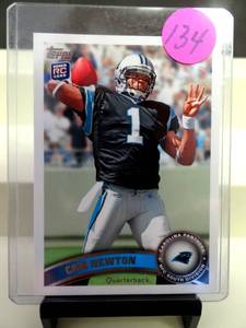 lot 134 image: ROOKIE CARD - 2011 Topps Cam Newton Rookie Card RC #200 Carolina Panthers