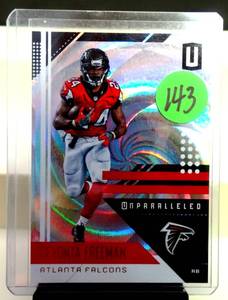 lot 143 image: LIMITED 004100 - 2018 Panini Unparalleled Whirl 100 Devonta Freeman #9