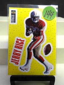 lot 144 image: 1996 Jerry Rice Collectors Choice S11 Sticker San Francisco 49ers