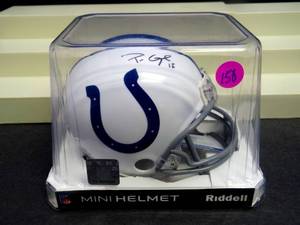 lot 150 image: AUTHENTIC AUTOGRAPH - Colts PARRIS CAMPBELL signed autographed Speed Mini Helmet BECKETT COA $$$$