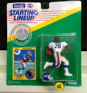 lot 168 image: 1991 Kenner Starting Lineup DAVID DAVE MEGGETT New York Giants - WITH COIN - MINT $$$