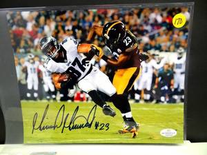 lot 170 image: AUTHENTIC AUTOGRAPH - PITTSBURGH STEELERS MIKE MITCHELL SIGNED 8 X 10 PHOTO WCOA - $$$