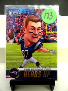 lot 173 image: RARE ROB GRONKOWSKI 2017 Panini Playoff Heads Up #7 NEW ENGLAND PATRIOTS