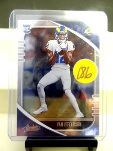 lot 186 image: ROOKIE CARD - Van Jefferson 2020 Panini Absolute #196 Rookie RC ( Rams )
