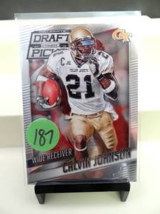 lot 187 image: 2015 Panini Prizm Collegiate Draft Picks - CALVIN JOHNSON DETROIT LIONS #22