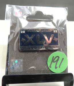 lot 191 image: OFFICIAL NFL LICENSED - SUPERBOWL XLV COLLECTORS PIN - NIP