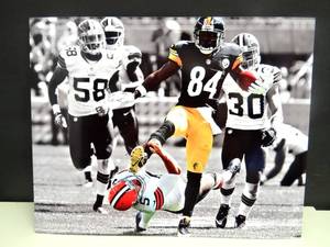 lot 196 image: PROFESSIONAL COLOR DROP 8 X 10 PHOTO - PITTSBURGH STEELS STAR WR - ANTONIO BROWN