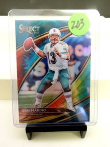 lot 203 image: $$$$ ULTRA RARE LIMITED EDITION 0125 - 2019 SELECT DAN MARINO #270 (RARE 1ST PRINT OF 25 CARDS IN THE WORLD) $$$$