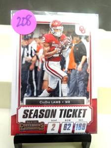 lot 208 image: ROOKIE CARD - 2021 Contenders Draft Picks Game Day Ticket CeeDee Lamb