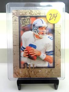 lot 214 image: 1996 Fleer Ultra Sensations Marble Gold #25 Troy Aikman Cowboys
