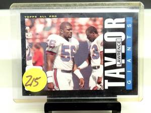 lot 215 image: VINTAGE 1985 Topps #124 LAWRENCE TAYLOR HOF LT NEW YORK GIANTS
