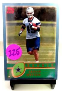 lot 225 image: ROOKIE CARD - 2003 Topps Football Jason Witten Rookie Card #372 NMMT DALLAS COWBOYS $$$