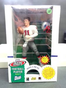 lot 228 image: 1997 BEST TALKING FOOTBALL DREW BLEDSOE NEW ENGLAND PATRIOTS FIGURE SERIES 2 - NIB $$$