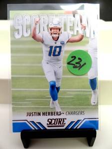 lot 231 image: HOT ROOKIE CARD - 2021 Score Score Team Insert #ST19 Justin Herbert Los Angeles Chargers MINT$$
