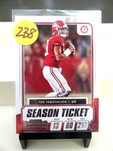 lot 238 image: ROOKIE CARD - 2021 Contenders Draft - TUA TAGOVAILOA - Season Ticket #25
