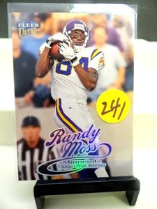lot 241 image: RANDY MOSS 99 Fleer Ultra #114 Minnesota Vikings Hall Of Fame