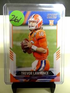 lot 261 image: HOT ROOKIE CARD #1 PICK - Trevor Lawrence Score Rookie #301 Jacksonville Jaguars $$