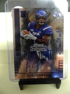 lot 262 image: ROOKIE AUTOGRAPH - Gus Johnson 2015 Panini Contenders Draft Picks Blue Foil AUTO RC #268 Steelers $$