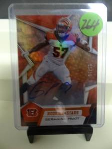 lot 264 image: LIMITED ROOKIE AUTOGRAPH CARD 3399 - 2019 Rookies & Stars Longevity Signatures Orange 99 Germaine Pratt Rookie Auto $$$
