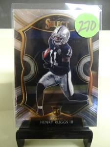 lot 270 image: ROOKIE CARD - 2020 Select Henry Ruggs III  Prizm Concourse Rookie RC #58 Raiders