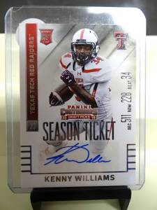 lot 271 image: ROOKIE AUTOGRAPH - 2015 PANINI CONTENDERS DRAFT PICKS #265 KENNY WILLIAMS AUTO RC $$