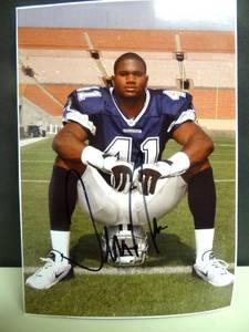lot 277 image: AUTHENTIC AUTOGRAPH - DALLAS COWBOYS TERRENCE NEWMAN 5 X 7 SIGNED PHOTO