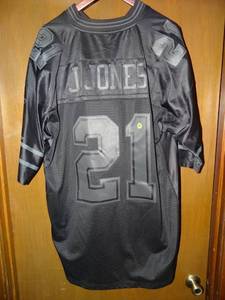 lot 288 image: DALLAS COWBOYS ALL BLACK - JULIUS JONES #21 JERSEY - SIZE 2 XL - ALL LETTERS & NUMBERS SEWN ON