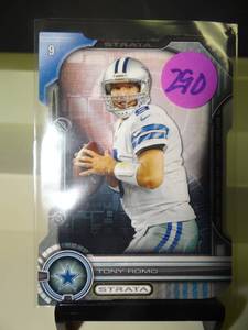 lot 290 image: RARE DIE CUT - 2014 Topps Strata Quarterback Die-Cuts Tony Romo #QDC-TR $$$