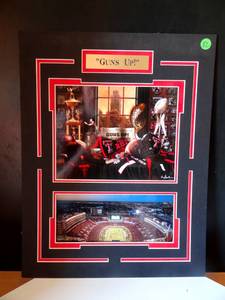 lot 82 image: TEXAS TECH GUNS UP UNIQUE MATTED PHOTO DISPLAY READY TO FRAME - MEASURES 14 X 18