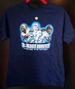 lot 85 image: DALLAS COWBOYS - 3 HEADED MONSTER T-SHIRT - (YOUTH MED) - W TAGS
