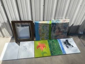 lot 10 image: Various Canvas Art and 2 Frames