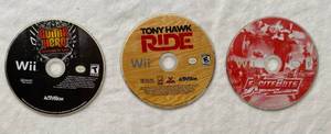 lot 41 image: Wii Games - Guitar Hero Warriors of Rock, Tony Hawk Ride and Excite Bots Strick Racing