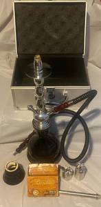 lot 127 image: 2 Stemmed Hookah in carrying case