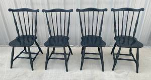 lot 151 image: 4 Black Chairs