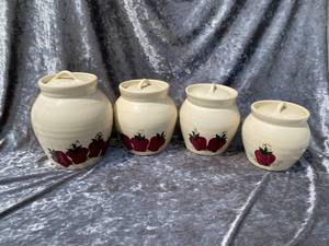 lot 183 image: Set of 4 Apple Canisters