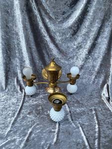 lot 202 image: Hanging Brass Lamp