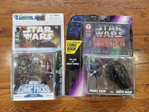 lot 50 image: Star Wars - Comic book and action figures