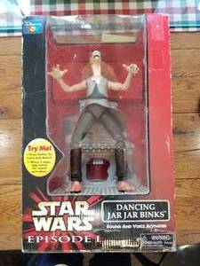 lot 126 image: Star Wars - Dancing Jar Jar Binks figure