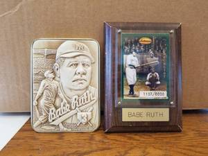 lot 135 image: Babe Ruth collectibles - cards