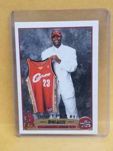 lot 10 image: Topps Lebron James Rookie card - Authenticity unknown