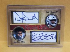 lot 55 image: Ezekiel Elliot and Dak Prescott Historic cuts football cards