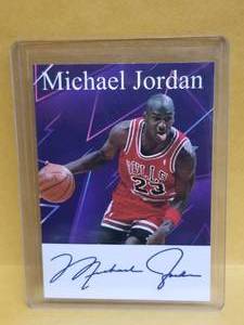 lot 188 image: Michael Jordan autograph series basketball card